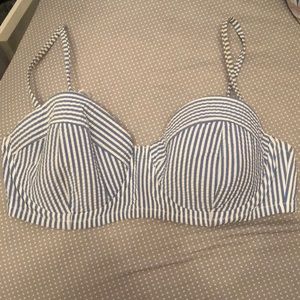 Jcrew seersucker bikini top